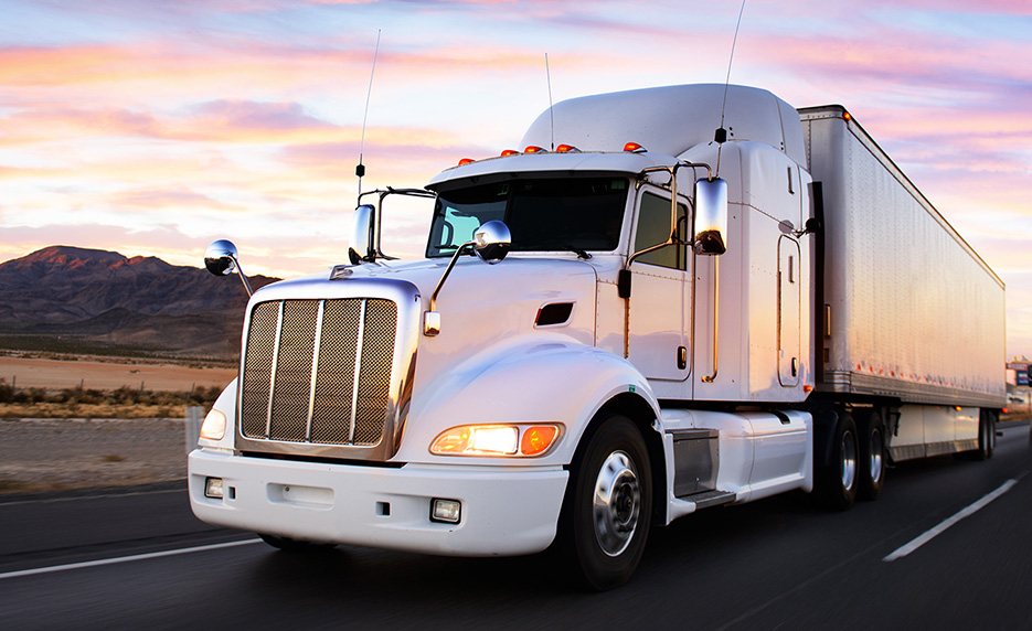 tractor trailer cab closeup