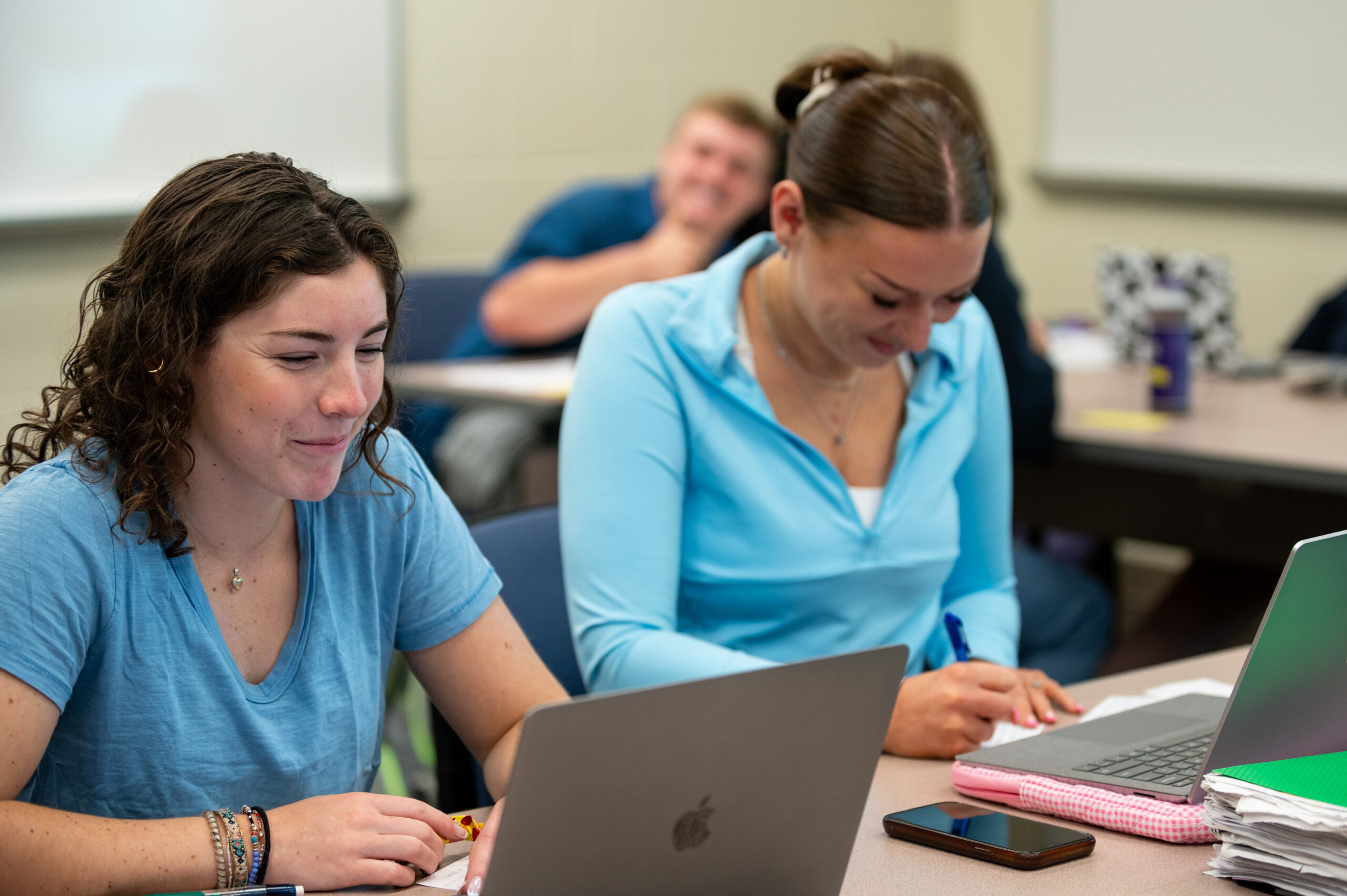 Women in classroom working on computers