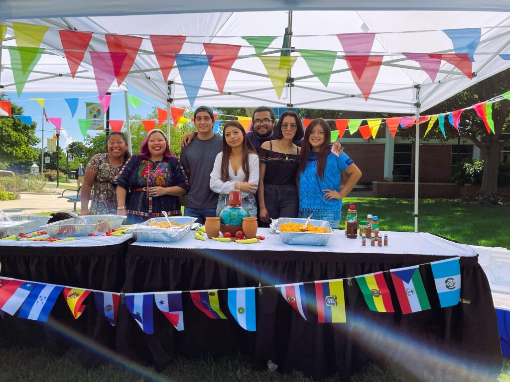 Hispanic/Latino Student Union at a Student Org Fair.