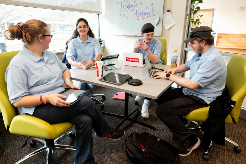 Student Government Association meeting in a classroom.