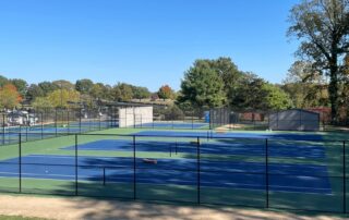 photo showing brand new tennis and pickleball courts at Chesapeake College