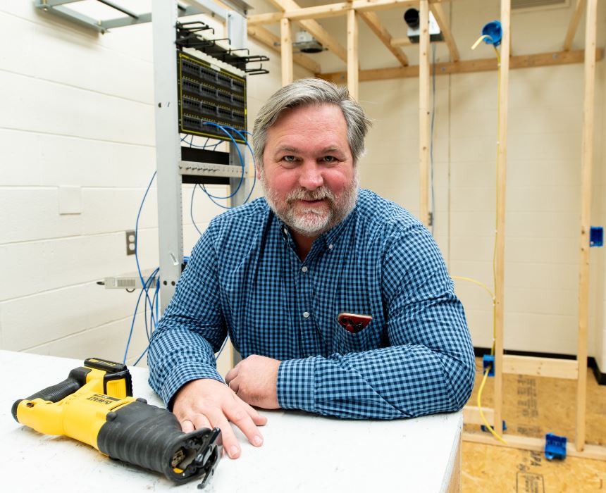 man in training for home improvement course